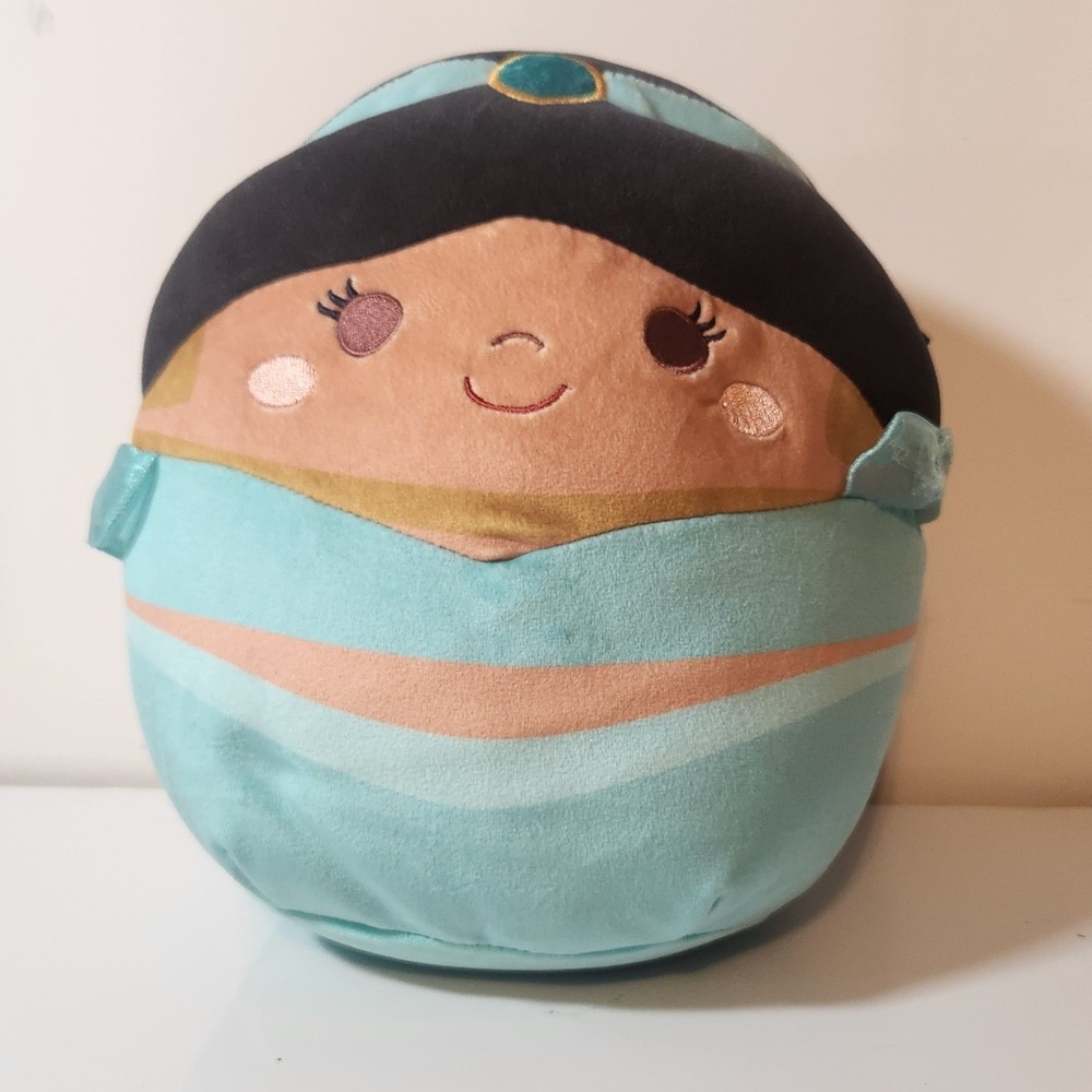 Squishmallow Disney Princess Jasmine 10 Inch Teal Plush Kellytoy JazwaresAladdin
